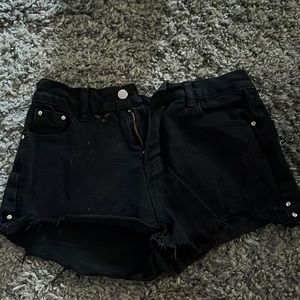 Black Denim Shorts